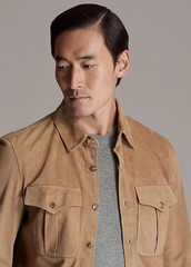 TOP BEST SELLING New Men’s Beige Suede Shirt 100t% Real Lambskin Slim Fit Shirt