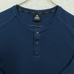 Kuhl Shirt Mens Large Blue Enticer Henley Long Sleeve UPF 50 Long Sleeve 7386