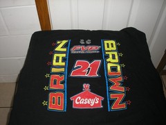 No Tags XXL ? 26″ XXLARGE 2 Sided T-Shirt Brian Brown Casey’s #21 Sprint Car