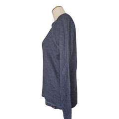 Faherty Cloud Cotton Henley Long Sleeve Shirt Blue Men’s Medium Pima Cotton