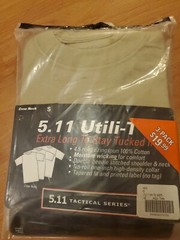 5.11 Tactical Men’s Utili-T 3Pack Short-Sleeve T-Shirt 40016 Sizes S ACU TAN