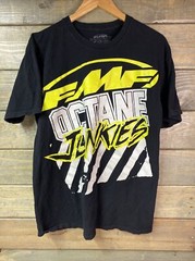 FMF Y2K Octane Junkies Motocross Graphic T-shirt Sz L Streetwear Glows In Dark