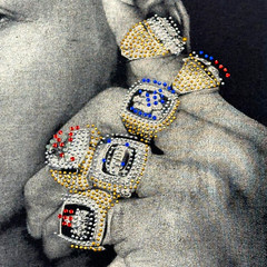 Michael Jordan Mens XL NBA Goat Six Championship Rings All Gravity Bling Stones