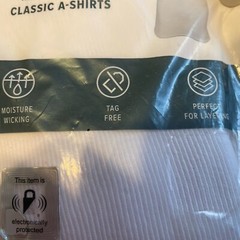 Gildan Men’s Size S 34-36” Classic A-Shirts Ribbed Cotton Tag Free 3 pack NWT
