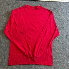 Hanes Long Sleeve Shirt Mens Size L Red Georgia Bulldogs Graphic Beefy-T Cotton