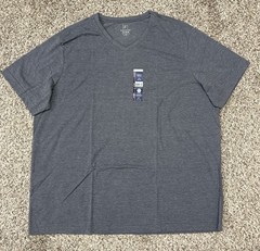 New George 3-PACK Men’s V-Neck T-shirt Tee Moisture Wicking Size 50-52 2XL (G5)