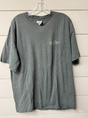 Mossimo embroidered script grey logo t-shirt vintage size L