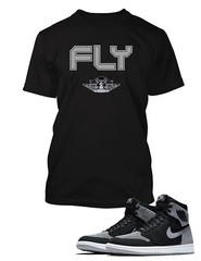Mens FLY ONE Street Wear Graphic Tee Shirt To Match J1 High Shoe Hip Hop T