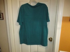 Athletic Works T Shirt Teal Heather Short Sleeve Cotton Poly Blend- Men’s Large