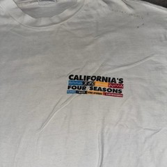 VTG 1994 California Four Seasons White Shirt Size L Single Stitch Floods Riots