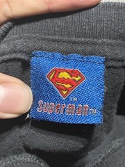 Superman Shirt Mens Large Black Flaming S Logo Graphic Tee DC Comics Superhero