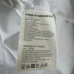 COMME des GARCONS SHIRT Invader T-shirt Large Cotton Asymmetrical Print
