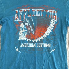 Afflictions Men’s T-Shirt, Blue Size Xl