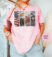 Vintage Patriotic Independence Day 4th Of July Comfort Tee Gift For Her Him