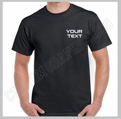 CUSTOM T-SHIRT TRUCKING COMPANY NAME TEXT LOGO FRONT & BACK WHITE DESIGN