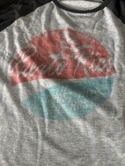 Delta Apparel vintage style Puerto Rico Raglan 3/4 Sleeve T-Shirt, baseball tee