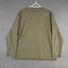 Carbon 2 Cobalt Henley Shirt Mens 2XL Green Long Sleeve Stretch 100% Cotton