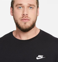 Nike Men’s Sportswear Club T-Shirt Crewneck Black NWT AR4997-014 Sz S/M/L/XL/XXL