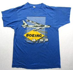 Vtg 80s Screen Stars Boeing B-52 Stratofortress Bomber WWII T-Shirt USAF Sz M