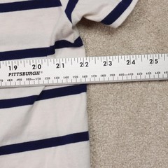 Polo Ralph Lauren Shirt Mens XL White Navy Striped Custom Slim Fit Tee Logo