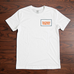 Custom 100% Cotton T-Shirt Unisex S-3XL Black White Front Back Print Crew Neck