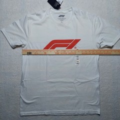 Formula 1 T-Shirt Mens Large White Brand New F1 Logo Graphic Tee Hybrid Apparel