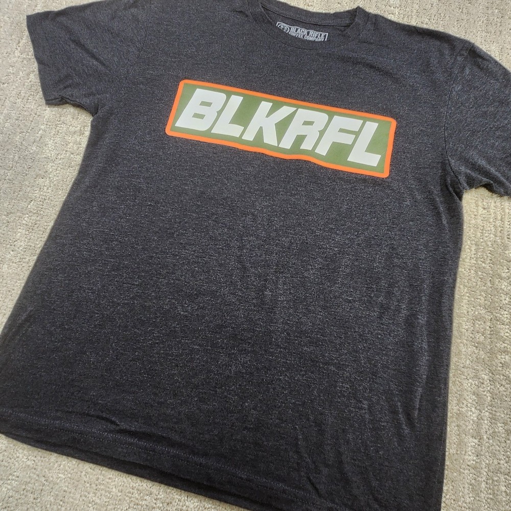Black Rifle Coffee Company Shirt Men Medium Stretch Quick Dry Heather Gray