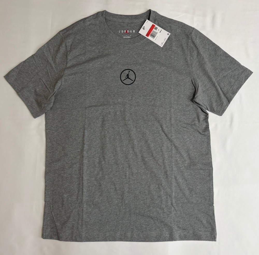 Nike Air Jordan Men’s Gray T-Shirt Jumpman Circle Logo Sz Large NEW HJ2338-091