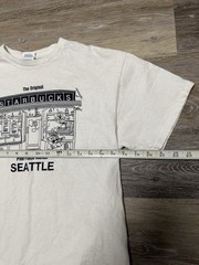The Original Starbucks Pike Place Market Seattle WA. Shirt Mens Sz M White Tee