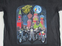 VINTAGE Veeta Gold Shirt Mens 2XL XXL Black Moscow Russia Motorcycle Rider*
