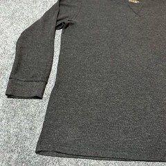 Jachs Shirt Mens XXL Grey Cotton Blend Waffle Knit Long Sleeve Casual