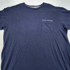 Volcom Pocketed Crew Neck Short Sleeve Graphic T Shirt Mens Size XL Navy