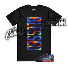 Air Force 1 Low Retro Heat Map Black Racer Blue T Shirt Match VERTBLS