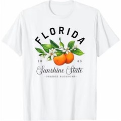 Florida Orange Blossom White T-Shirt