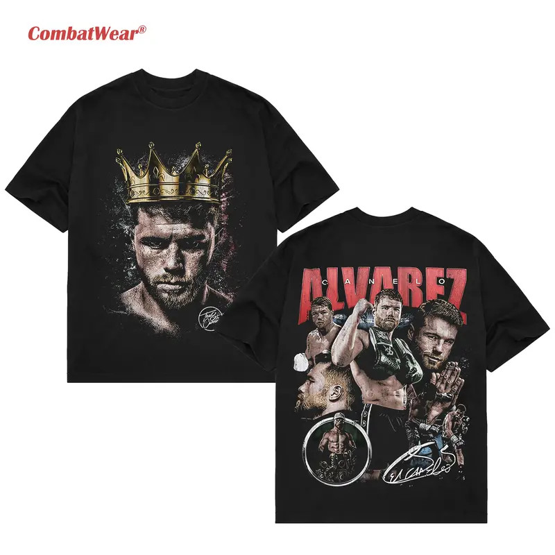 COMBATWEAR Canelo King Boxing Graphic T-Shirt Athletic Sports Streetwear Workout