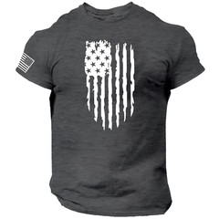 USA Distressed Flag Men T Shirt Patriotic American Tee S – 2XL