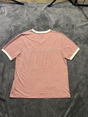 Marine Layer Shirt Mens XL Red Heather V-Neck Contrast Trim Casual Tee