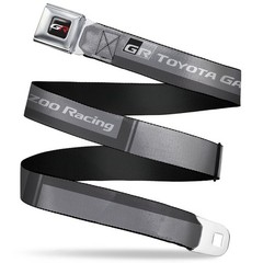 Toyota Belt, Seatbelt Buckle Belt, Toyota Gazoo Racing GR Logo and Text Grays…
