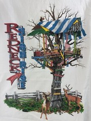 Vintage Redneck High Rise Treehouse Tee T Shirt Funny Deer Hunting Size L VTG