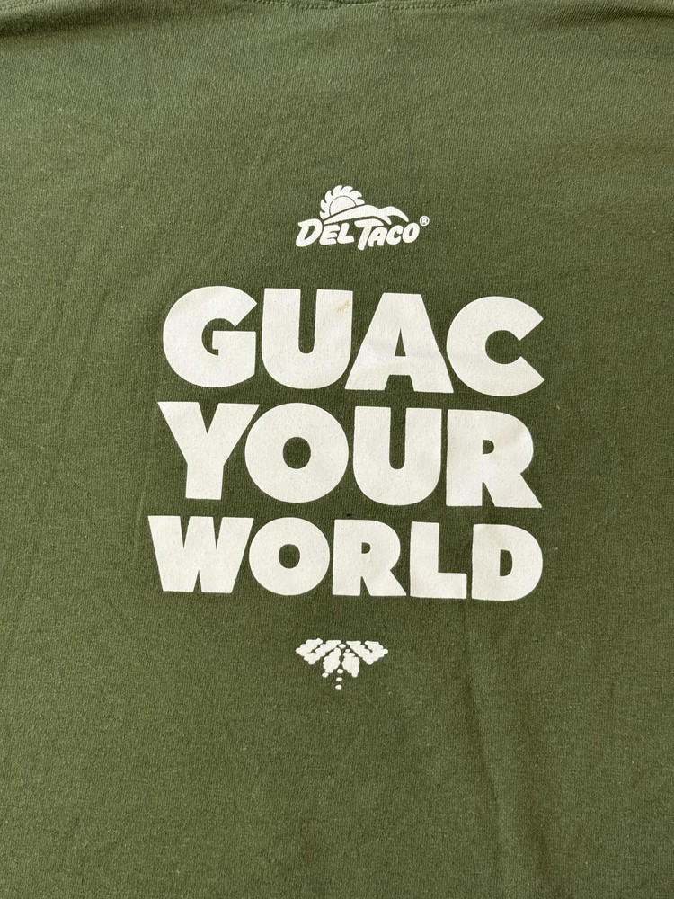 Del Taco Employee T-shirt Fresh Guacamole Guac Your World XL