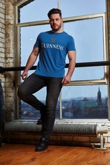 Guinness Gold Harp Premium Trademark 1759 Label Blue T-Shirt new in plastic 3XL