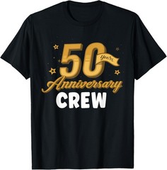 50th Anniversary 50 years of Marriage Golden Wedding Crew T-Shirt