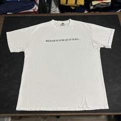 Vintage Rehab Is For Quitters Vatican Bar Crawl Shirt Men Fashion Victim XL 90s