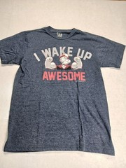 Tee Luv, Popeye T-shirt, Medium, Blue, Tagless Crew Neck Shirt