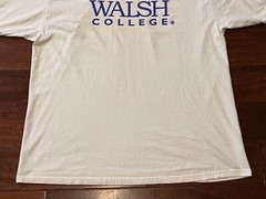 Walsh College University White Mens Women’s XL Business Graphic Logo T Shirt