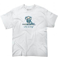 Life is Crap Sucks Drinking Hangover Funny Womens or Mens Crewneck T Shirt Tee