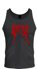 Revenge Red Gothic Style Graphic Tank Top Sleeveless Streetwear Design