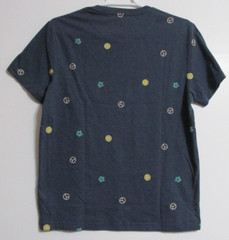 Men’s Aeropostale Peace Floral Smiley Graphic T-Shirt Blue Size Large