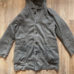 PPFM Fur Lined Military Hooded Parka Waxed Cotton Coat Japanese Brand Size M