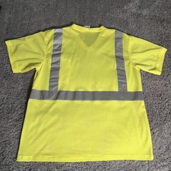Shirt Mens XL Yellow Hi Vis Reflective Lot Of 2 Classic Industrial Supplies Work